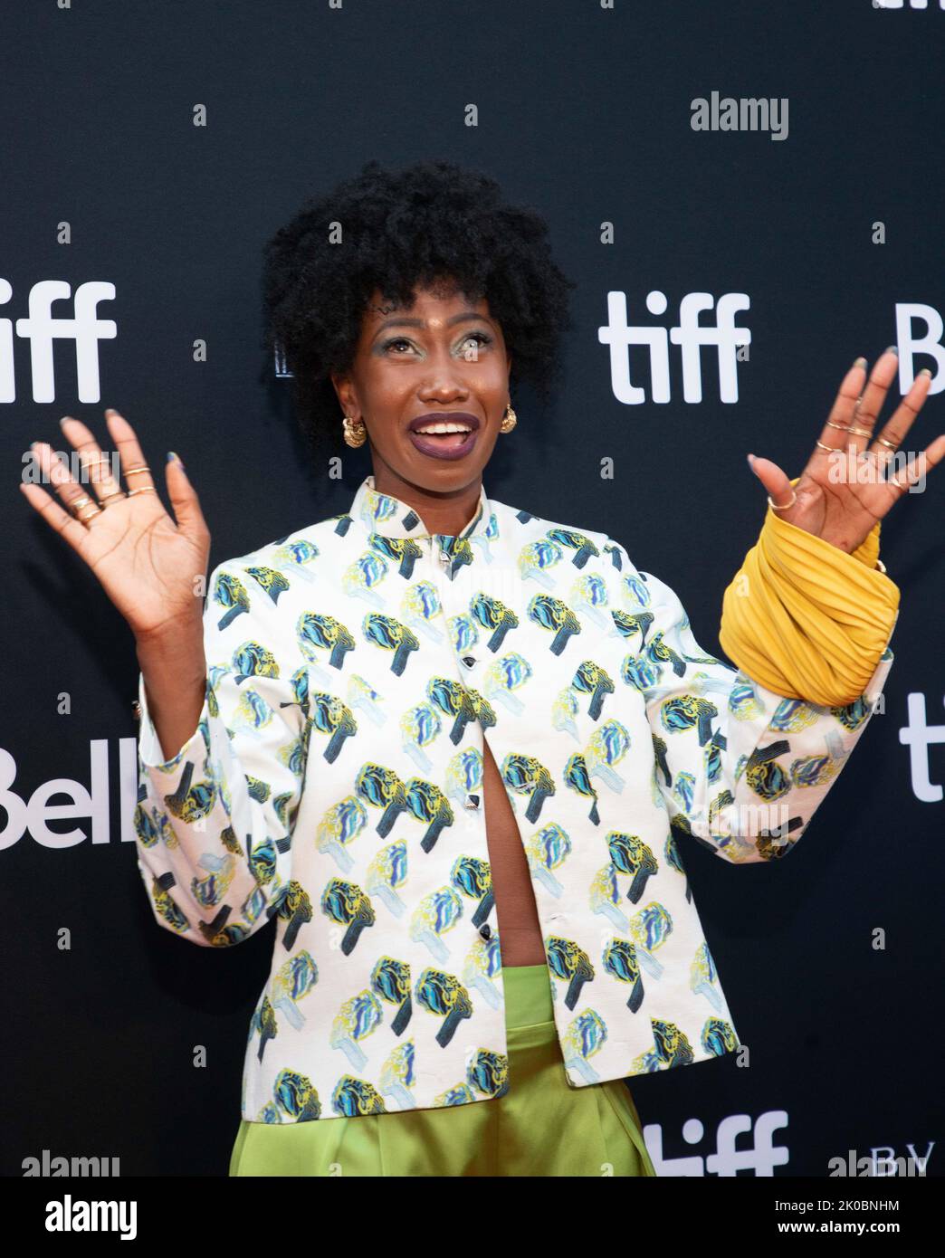 Shaina West attends the premiere of “The Woman King” at Roy Thomson