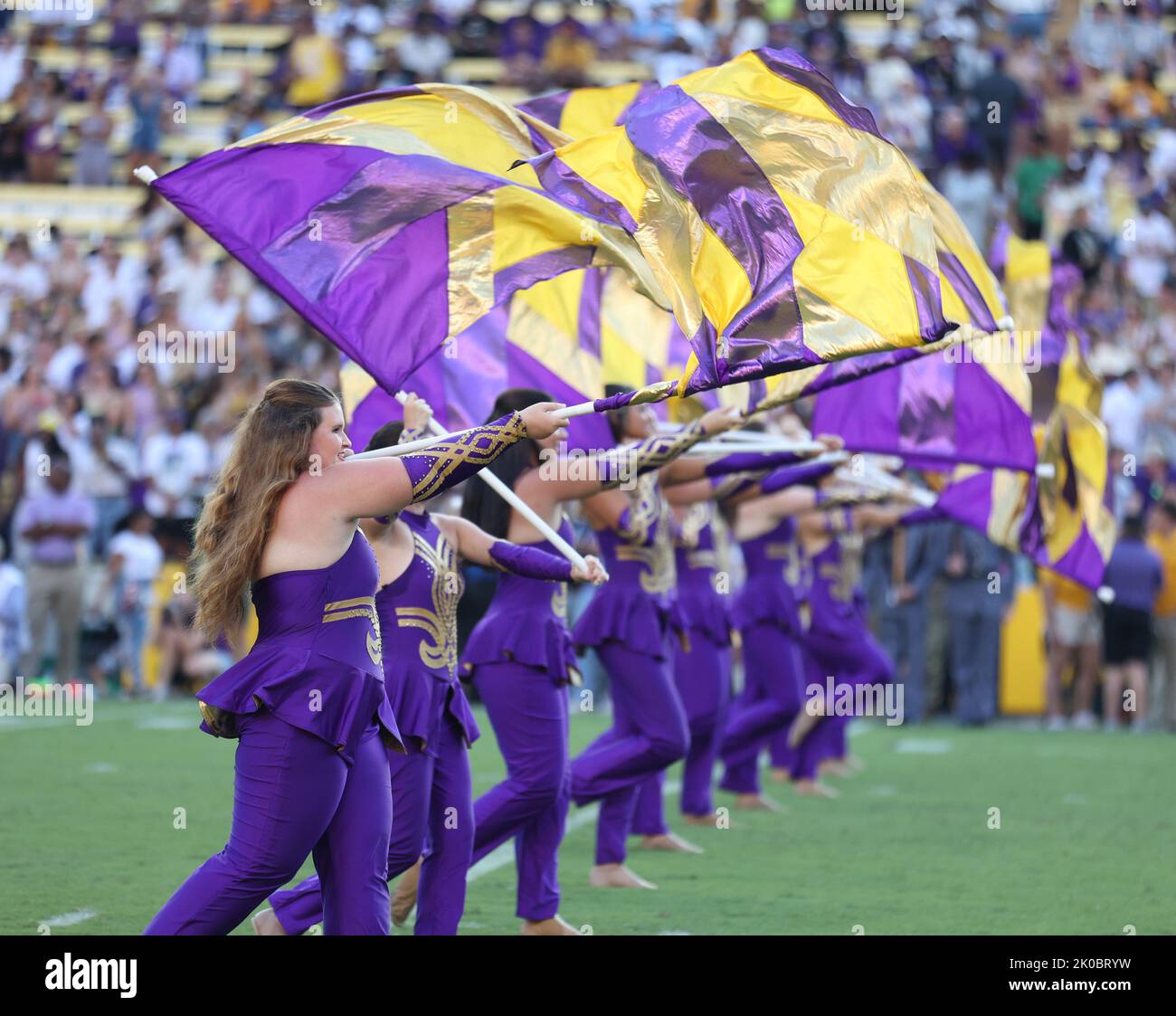 https://c8.alamy.com/comp/2K0BRYW/baton-rouge-usa-10th-sep-2022-the-golden-band-from-tigerland-flag-corps-perform-during-a-college-football-game-at-tiger-stadium-in-baton-rouge-louisiana-on-saturday-september-10-2022-photo-by-peter-g-forestsipa-usa-credit-sipa-usaalamy-live-news-2K0BRYW.jpg