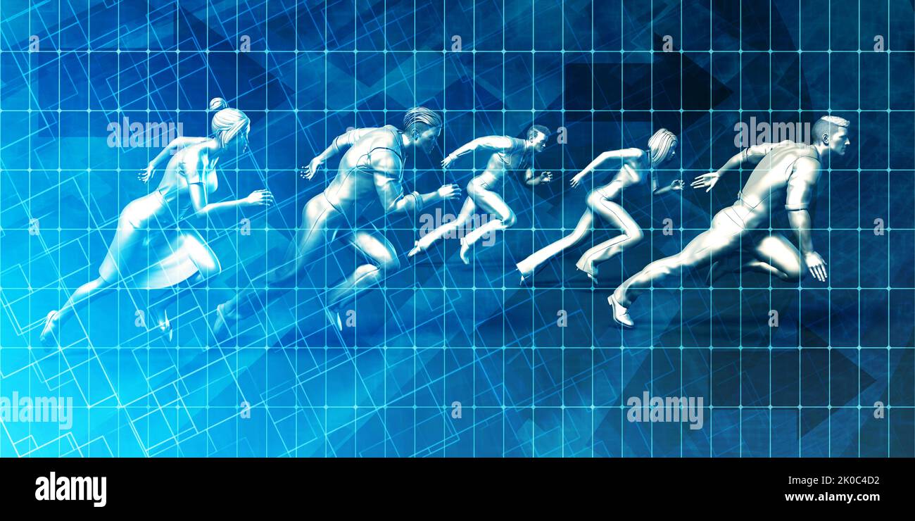 Competitive Fast Fast Track Career with Competitive Advantage Stock Photo - Alamy