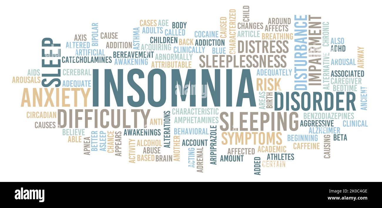 Insomnia as a Tired Sleepless Anxiety Concept Stock Photo