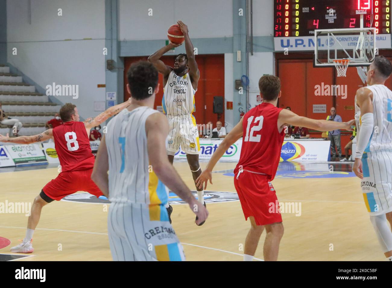 Cremona, Italy. 10th Sep, 2022. Joseph Mobio (Vanoli Cremona) during Supercoppa Vanoli Cremona