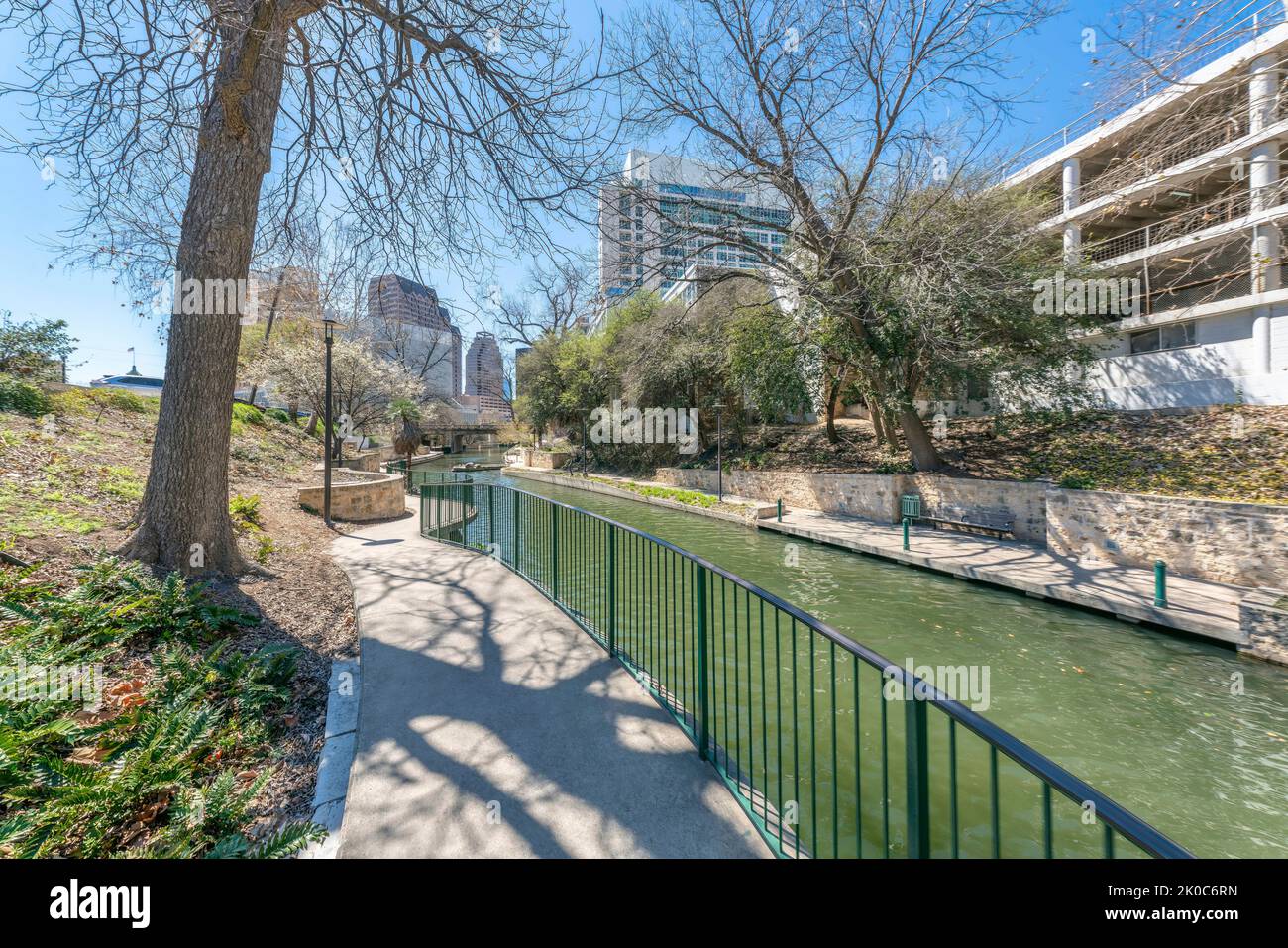 Downtown San Antonio, Texas- River Walk Near The Multi-storey ...