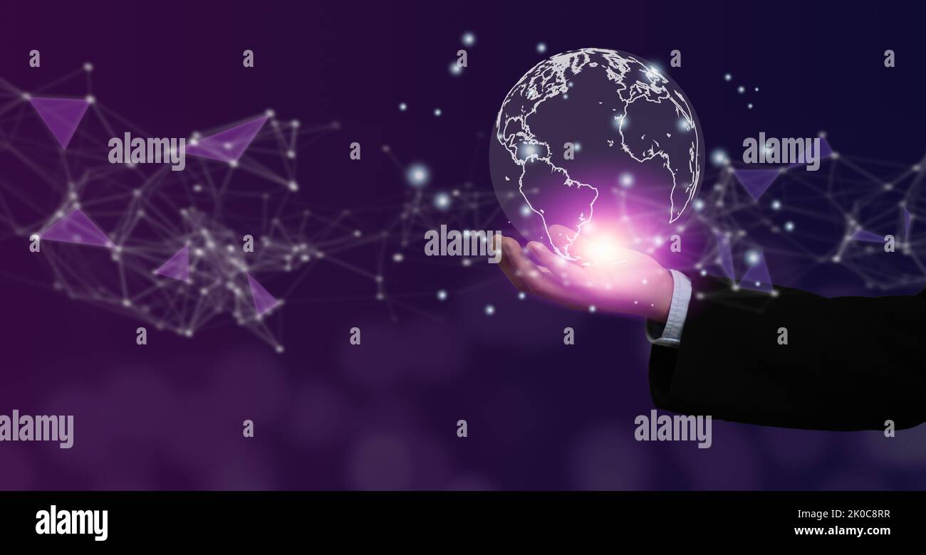 Global networking connection Metaverse innovation and communication ...