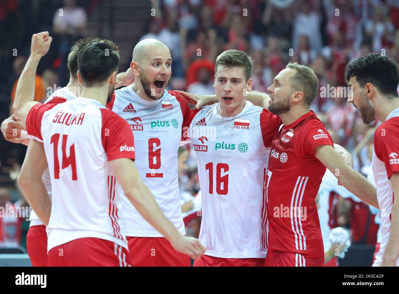 September 10, 2022, Warsaw, Warsaw, Poland: KATOWICE 10.09.2022.MISTRZOSTWA  SWIATA W SIATKOWCE MEZCZYZN MECZ POLFINAL: POLSKA - BRAZYLIA --- FIVB  VOLLEYBALL MENS WORLD CHAMPIONSHIP 2022 SEMIFINAL 1/2 MATCH: POLAND -  BRAZIL.BARTOSZ KUREK KAMIL