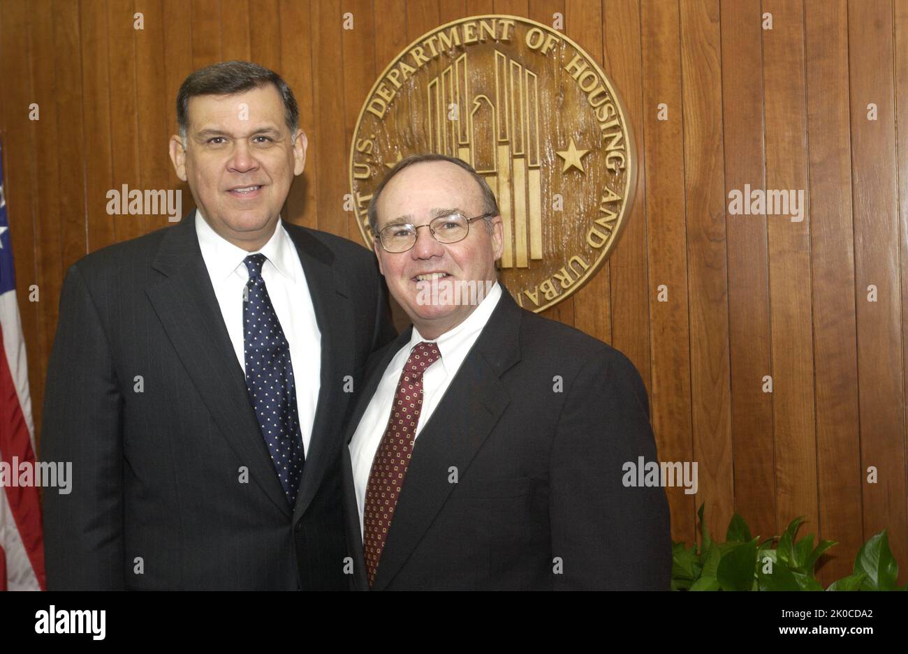 Secretary Martinez with John McEwan II. Secretary Martinez with John