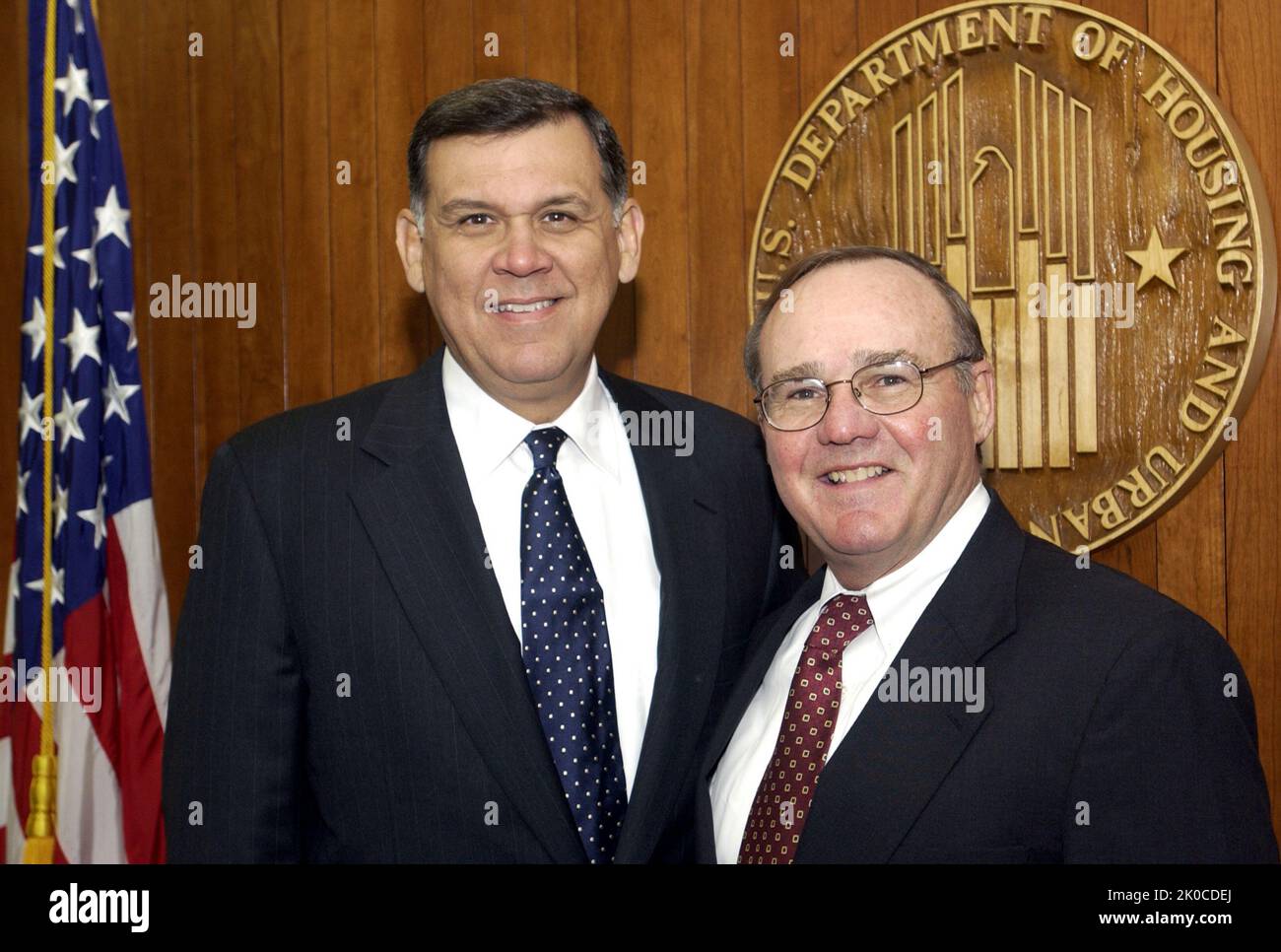 Secretary Martinez with John McEwan II. Secretary Martinez with John