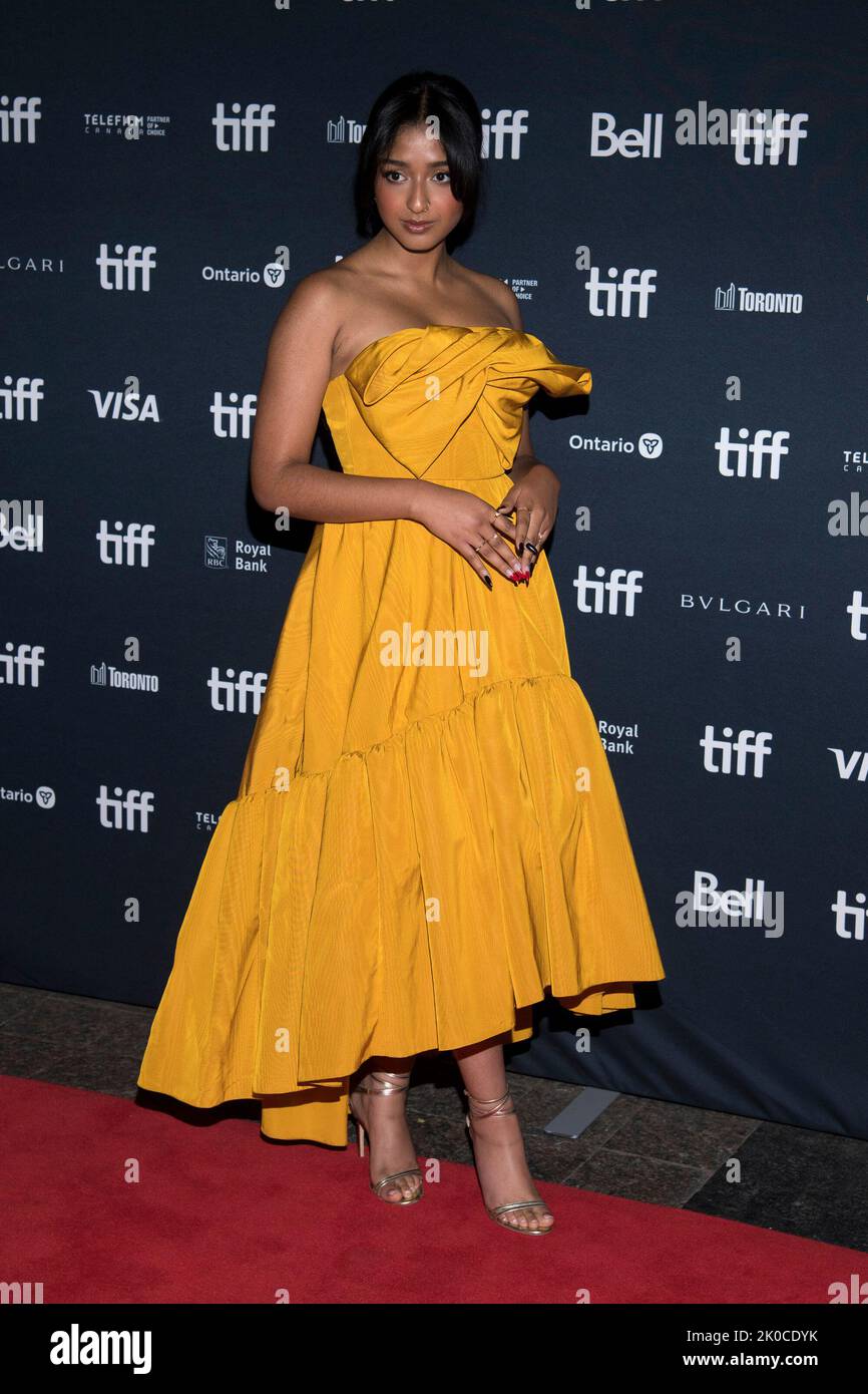 Toronto, Canada. 10th Sep, 2022. Maitreyi Ramakrishnan attends the 'The Fabelmans' Premiere during the 2022 Toronto International Film Festival at the Princess of Wales Theatre. Credit: SOPA Images Limited/Alamy Live News Stock Photo