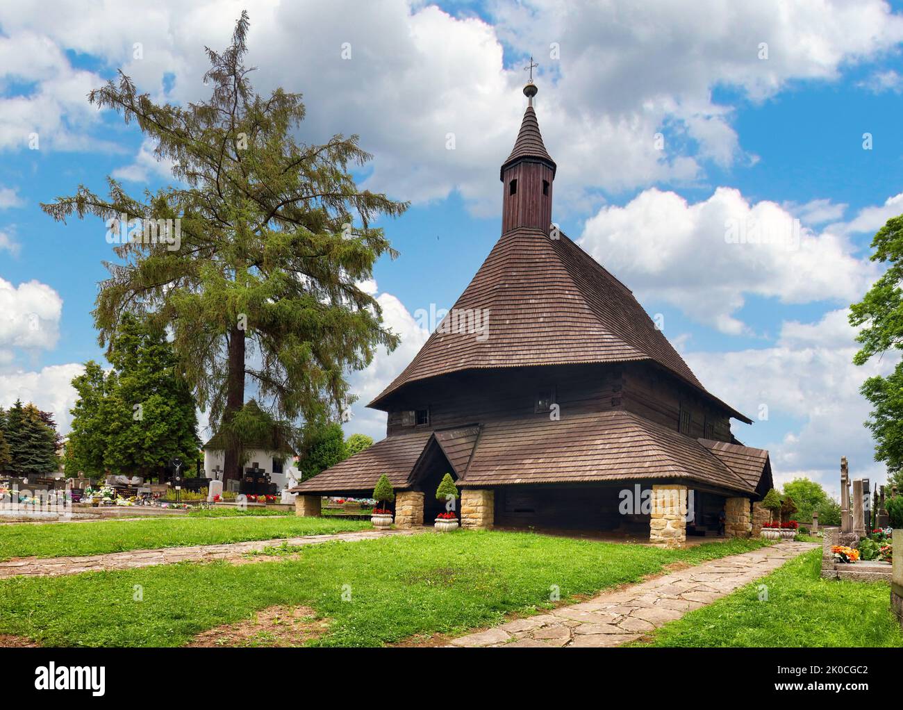 The wood church of Tvrdosin in Slovakia, Orava Stock Photo