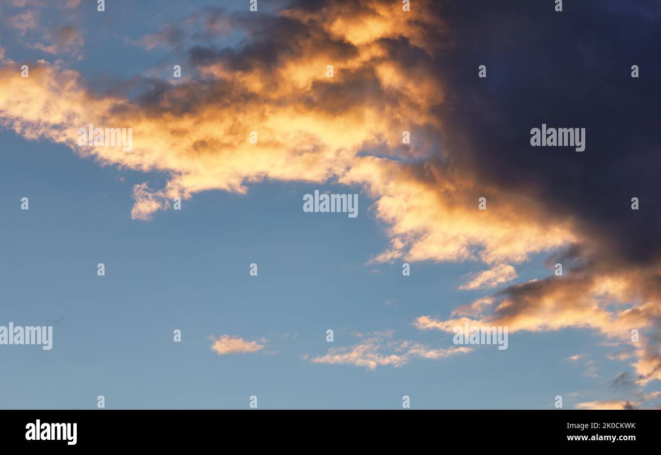 Only sky at dramatic sunset Stock Photo