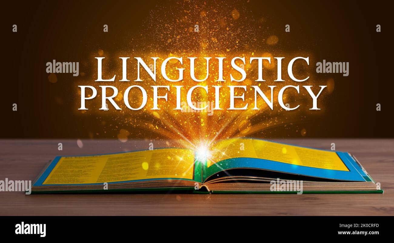 Educational inscription coming out from an open book Stock Photo - Alamy