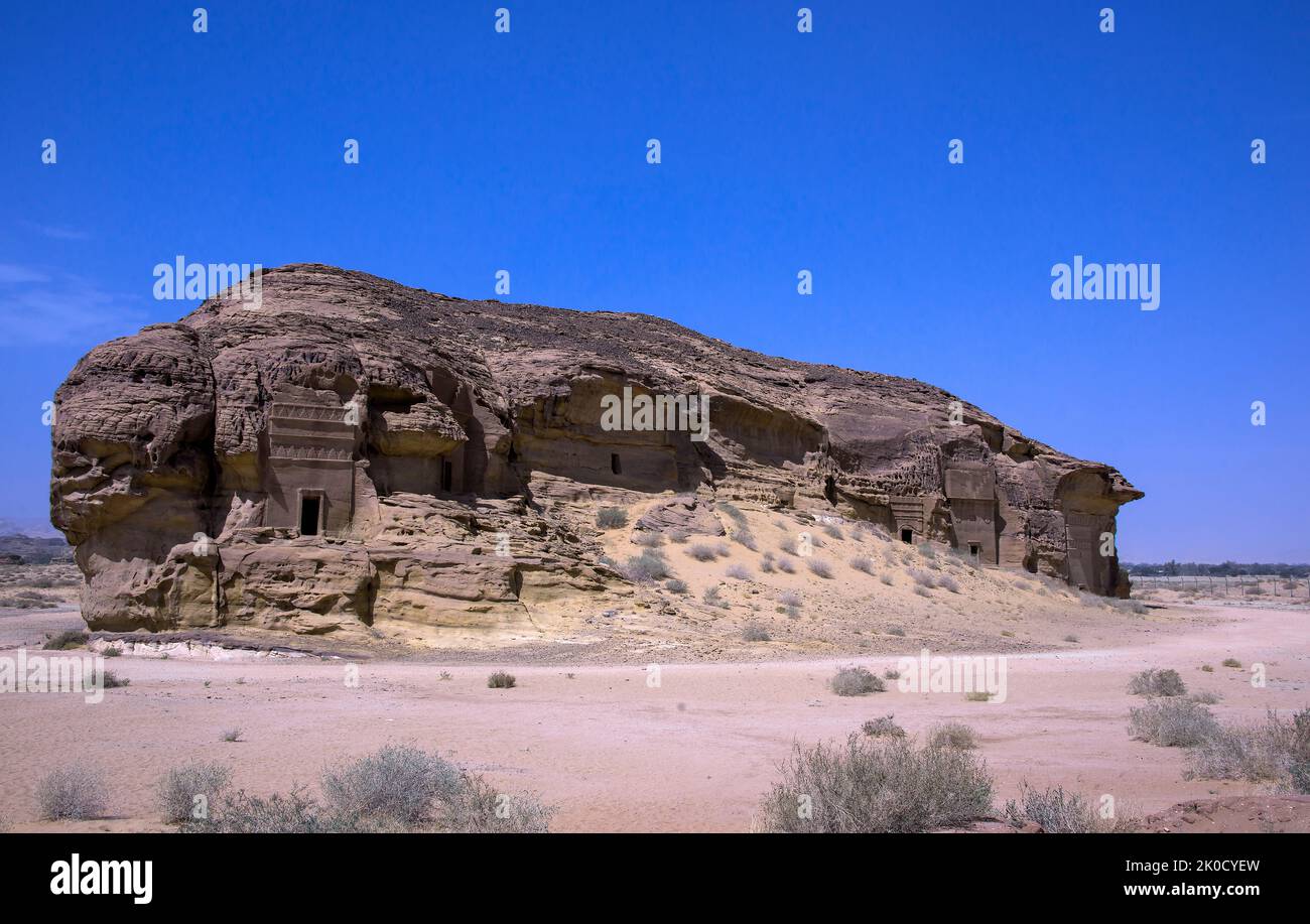 Jabal AL Ahmar Hegra Saudi Arabia Stock Photo
