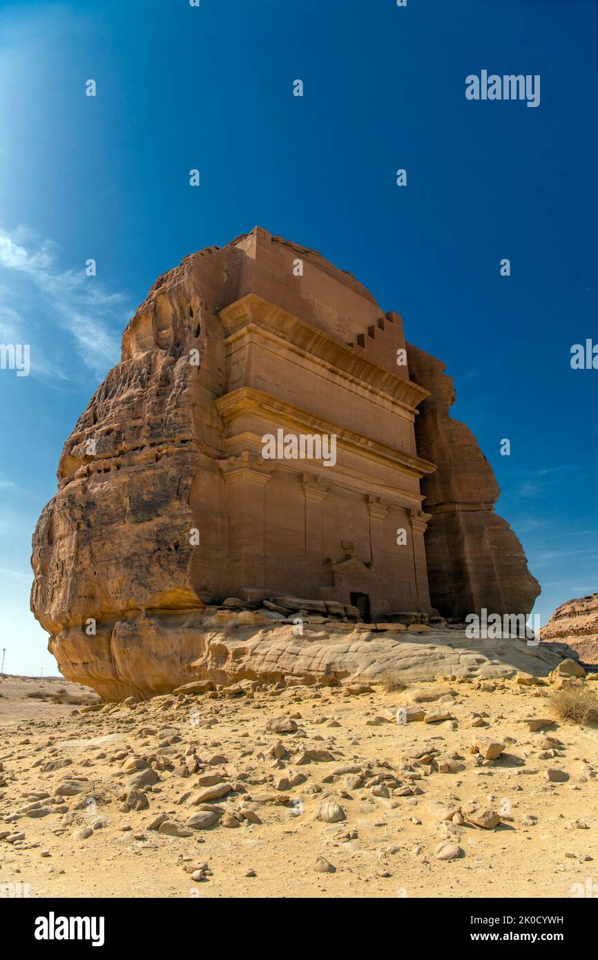 Tomb of Lihyan son of Kuza Hegra Saudia Arabia 1 Stock Photo