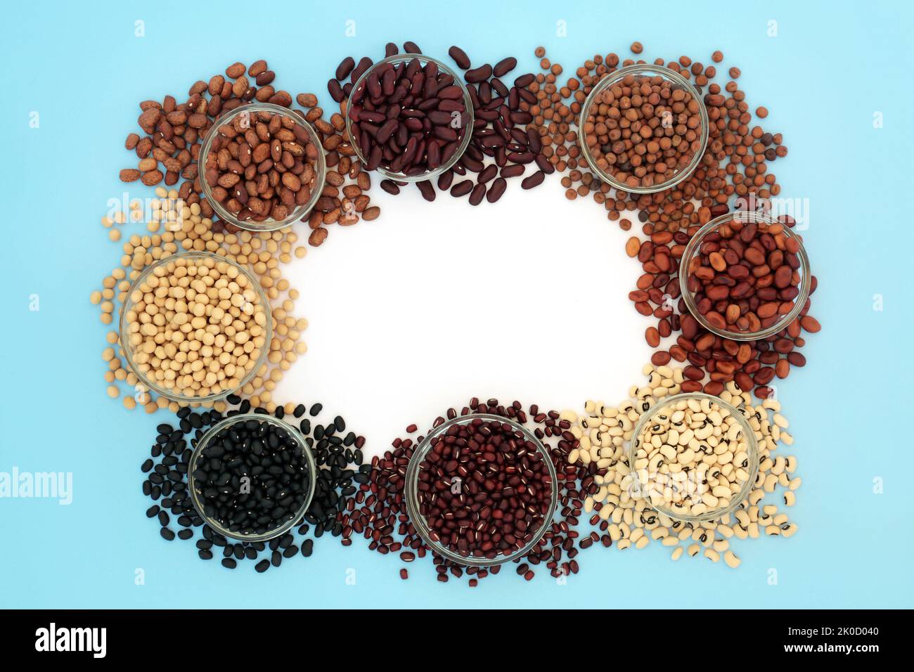 Legumes food collection for good health. Dried vegetable pulses high in