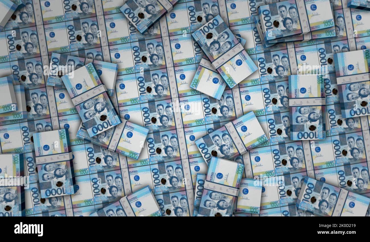 Philippines money Philippine Peso money pack 3d illustration. PHP