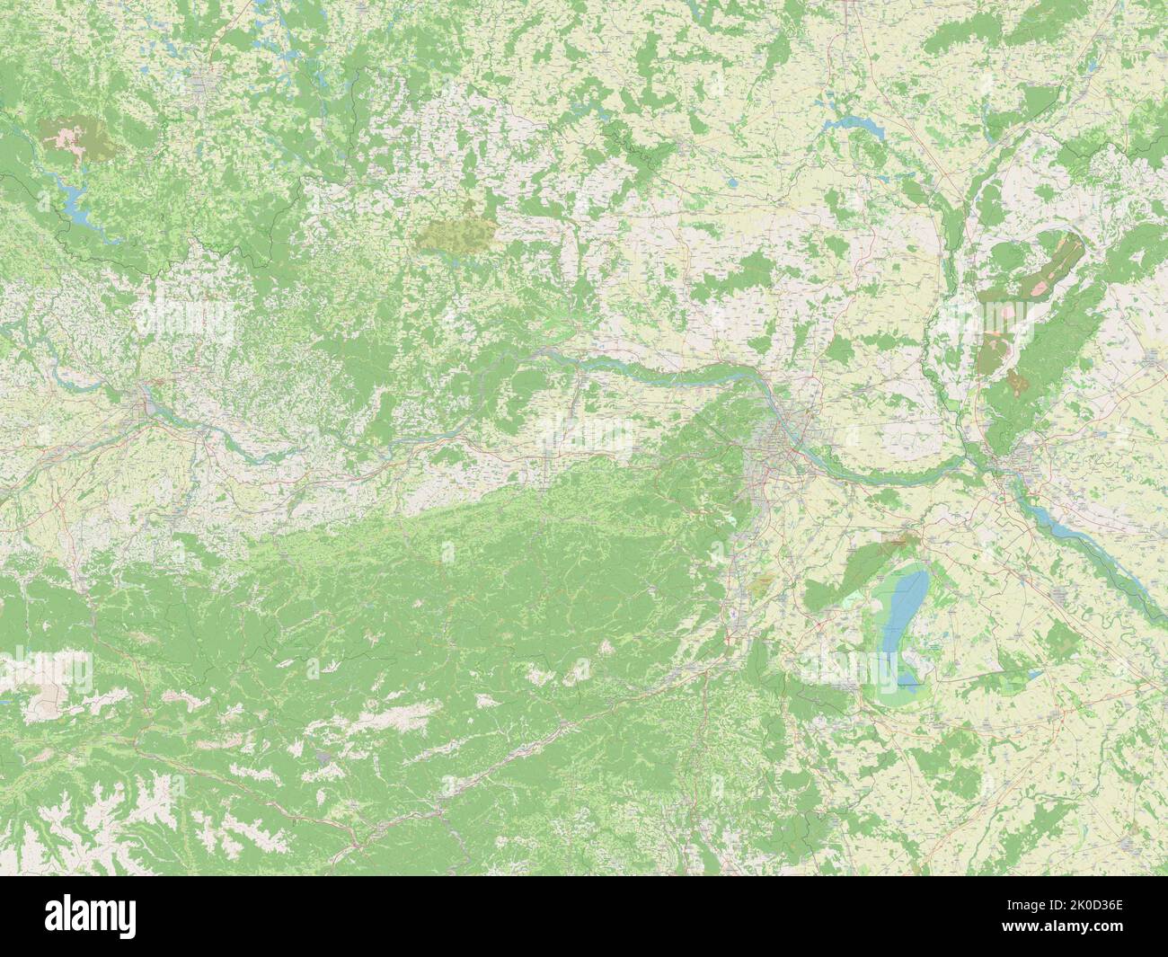 Niederosterreich, state of Austria. Open Street Map Stock Photo