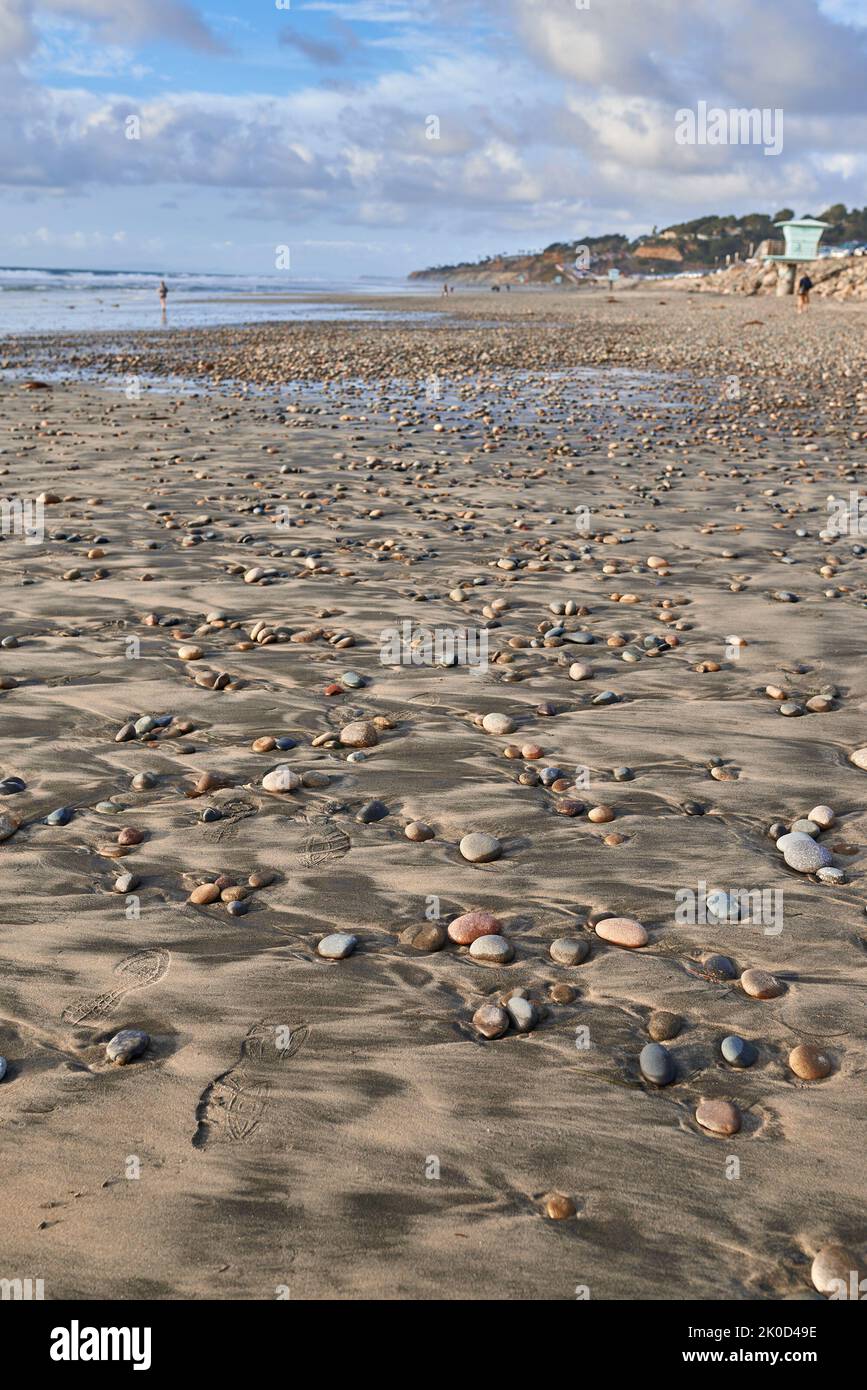 Torrey Pines Beach - San Diego, California, USA. The beautiful Torrey Pines Beach, San Diego, California. Stock Photo
