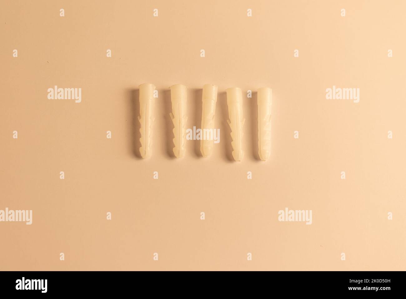 Wall plug or screw anchor with selective focus Stock Photo Alamy