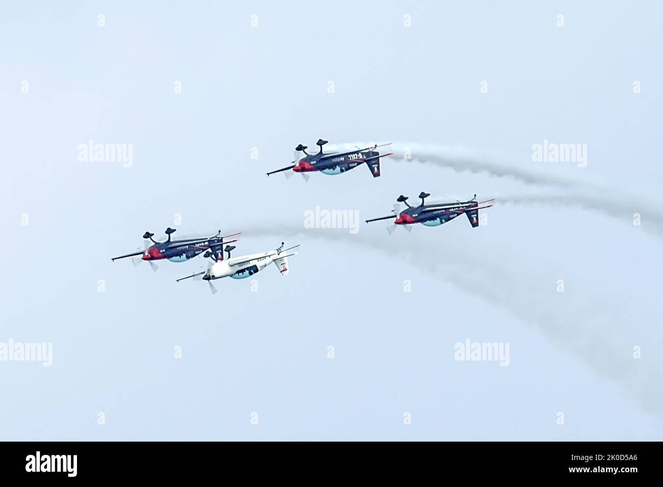 The Blades Aerobatic Display Team display, Bournemouth Air Show 2022, UK Stock Photo