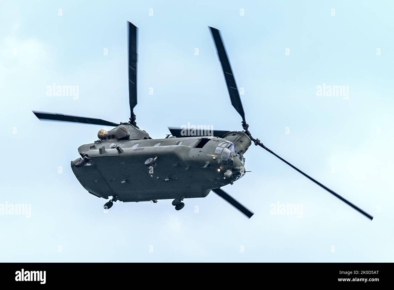 RAF HC6A Chinook display, Bournemouth Air Show 2022, UK Stock Photo Alamy
