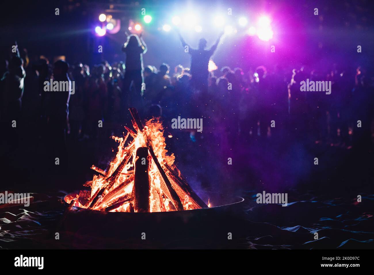 Bonfire and music festival Stock Photo Alamy