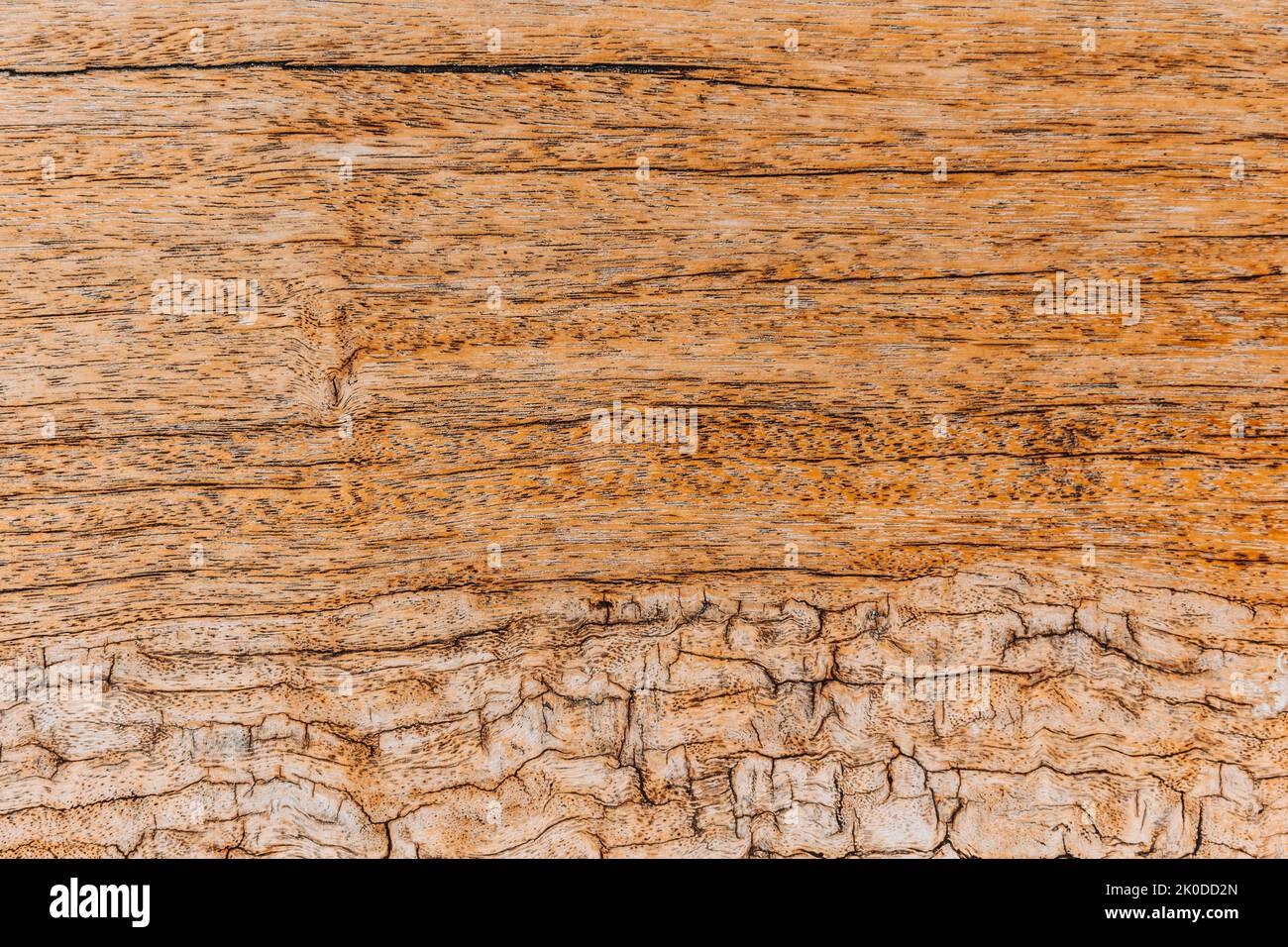 Close-up old cracked wooden surface, textured wooden background. The surface of the old brown wood texture. Stock Photo