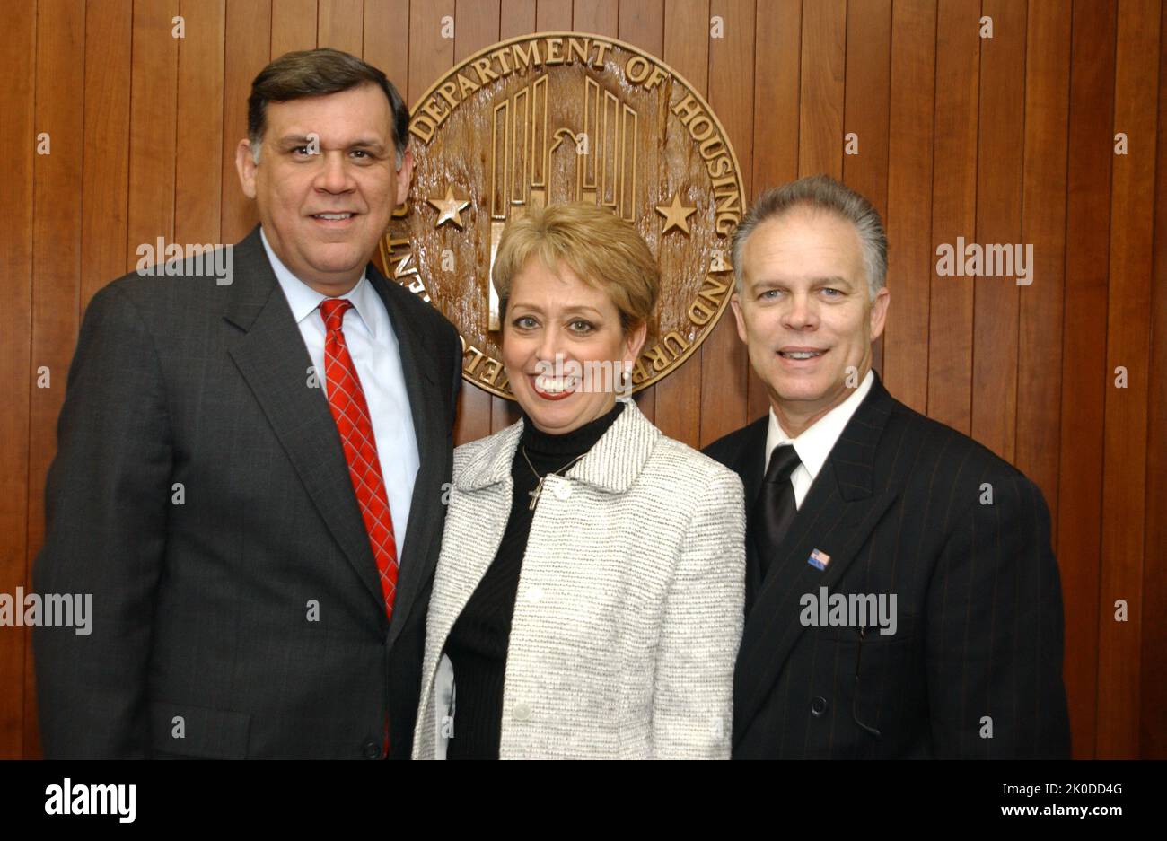 Secretary Mel Martinez with Ollie Gonzalez. Secretary Mel Martinez with