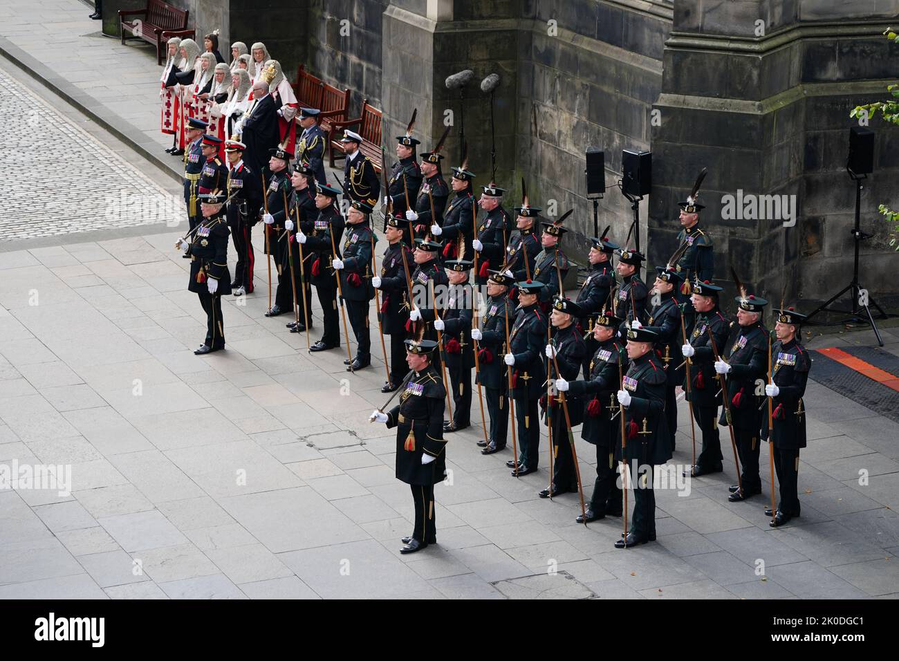 Royal Archers and High Court judges during an Accession Proclamation
