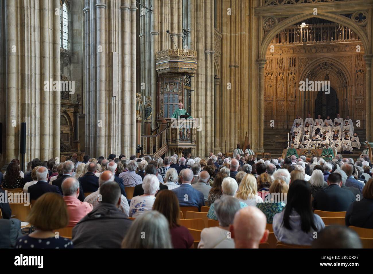 Archbishop of Canterbury, the Most Reverend Justin Welby at a special service at Canterbury Cathedral in Kent following the death of Queen Elizabeth II. Picture date: Sunday September 11, 2022. Stock Photo