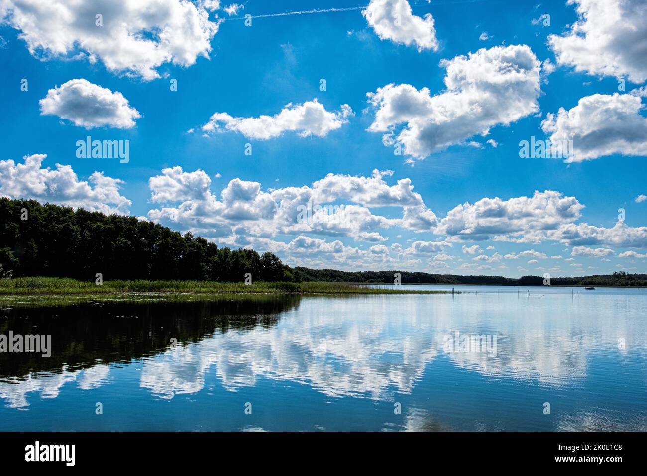 Woblitzsee, lake in Gross Quassow,Userin,Mecklenburg-Vorpommern,Germany Stock Photo