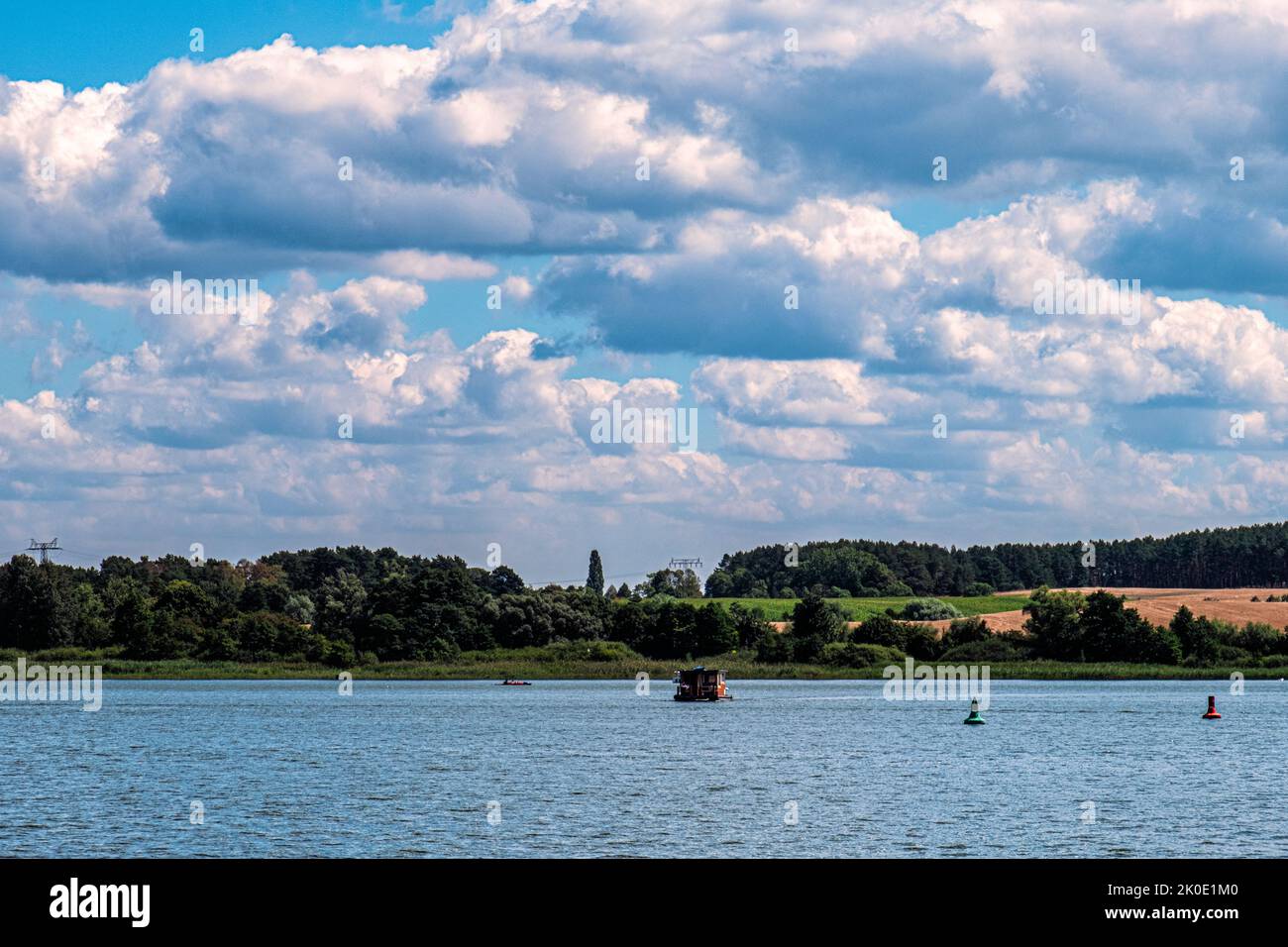 Woblitzsee, lake in Gross Quassow,Userin,Mecklenburg-Vorpommern,Germany Stock Photo