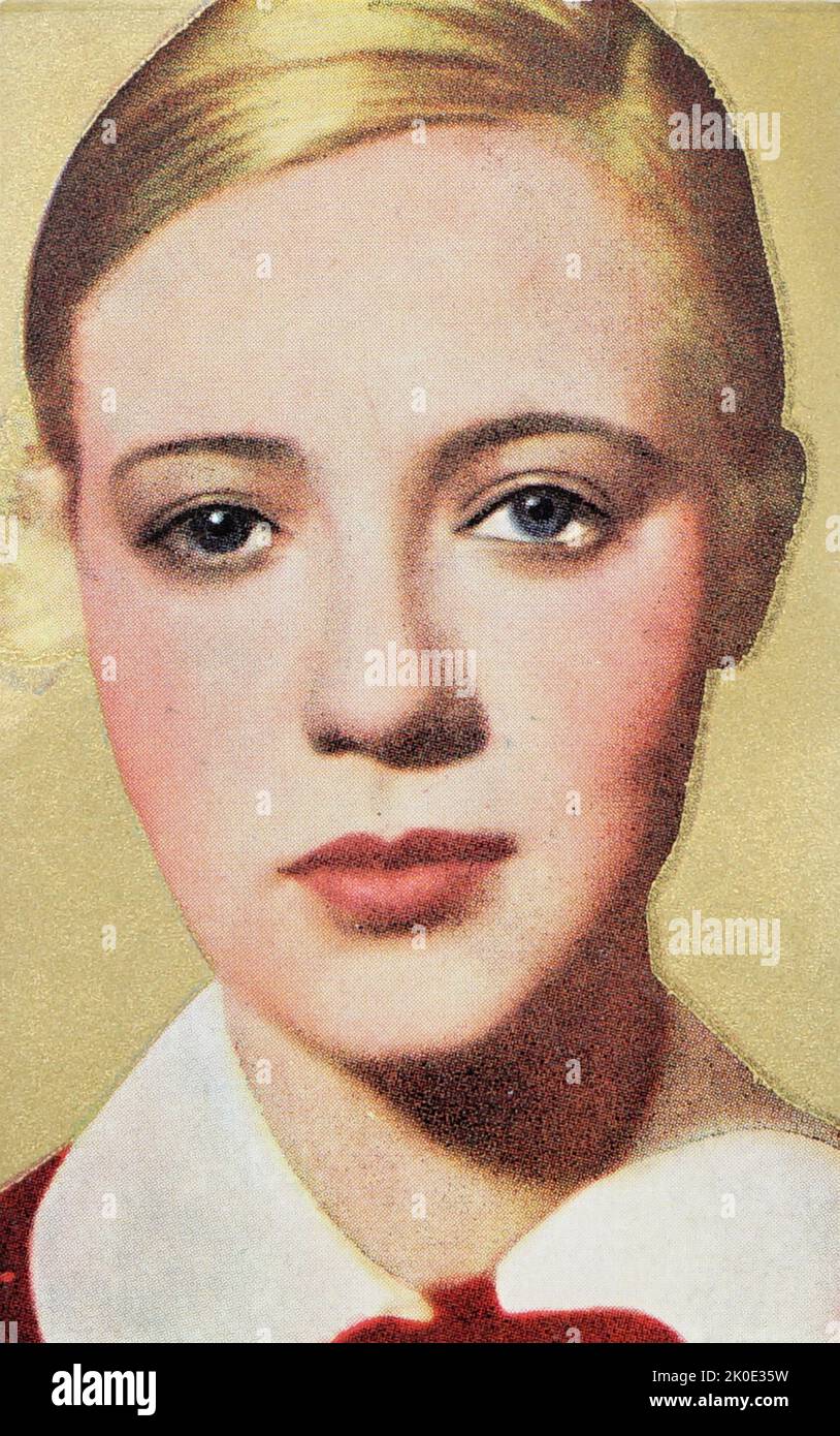 Hertha Thiele (1908 - 1984) German actress. She played starring roles in controversial stage plays and films produced during Germany's Weimar Republic and the early years of the Third Reich. Stock Photo