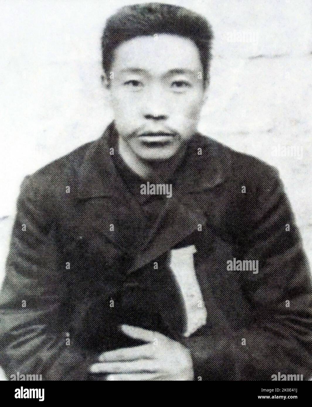 An Jung-geun (1879 - 1910) Korean-independence activist, who assassinated Prince Ito Hirobumi, President of the Privy Council of Japan, following the signing of the Eulsa Treaty on 26 October 1909, with Korea on the verge of annexation by Japan. He was imprisoned and later executed by Japanese authorities on 26 March 1910. An was posthumously awarded the Order of Merit for National Foundation in 1962 by the South Korean government Stock Photo