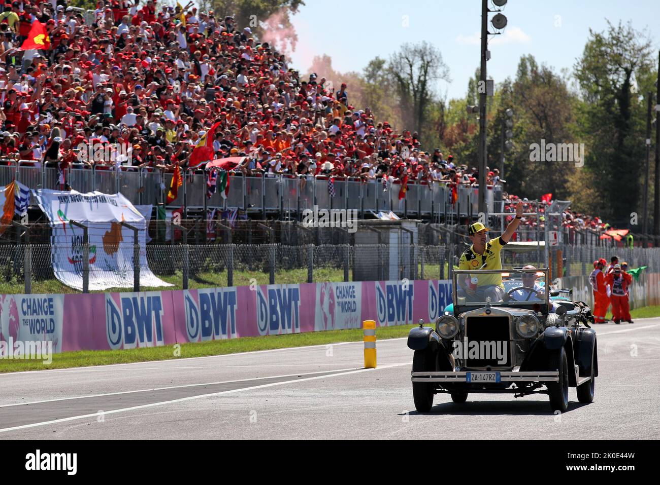 Monza, Italy. 11th Sep, 2022. Charles Leclerc (MON) Ferrari on the drivers parade. Italian Grand Prix, Sunday 11th September 2022. Monza Italy. Credit: James Moy/Alamy Live News Credit: James Moy/Alamy Live News Stock Photo