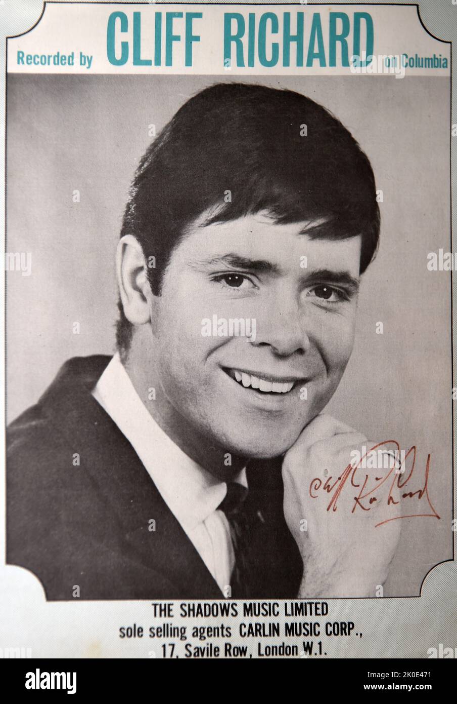 Sir Cliff Richard OBE (born Harry Rodger Webb; 14 October 1940) is an English singer, musician, actor. Stock Photo