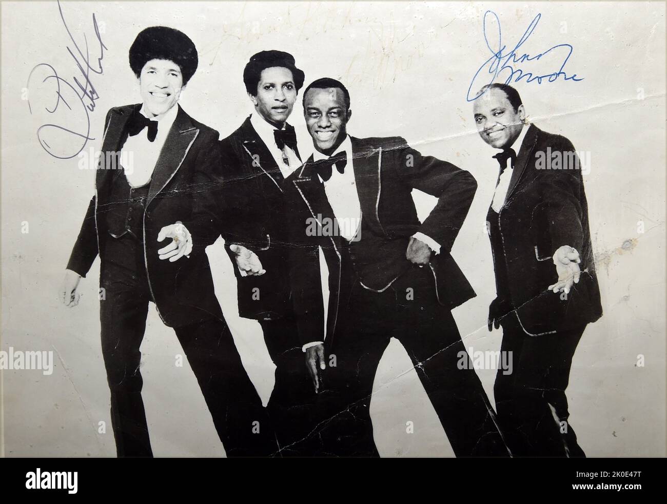 The Drifters are an American doo-wop and R&B/soul vocal group, 1970. Stock Photo