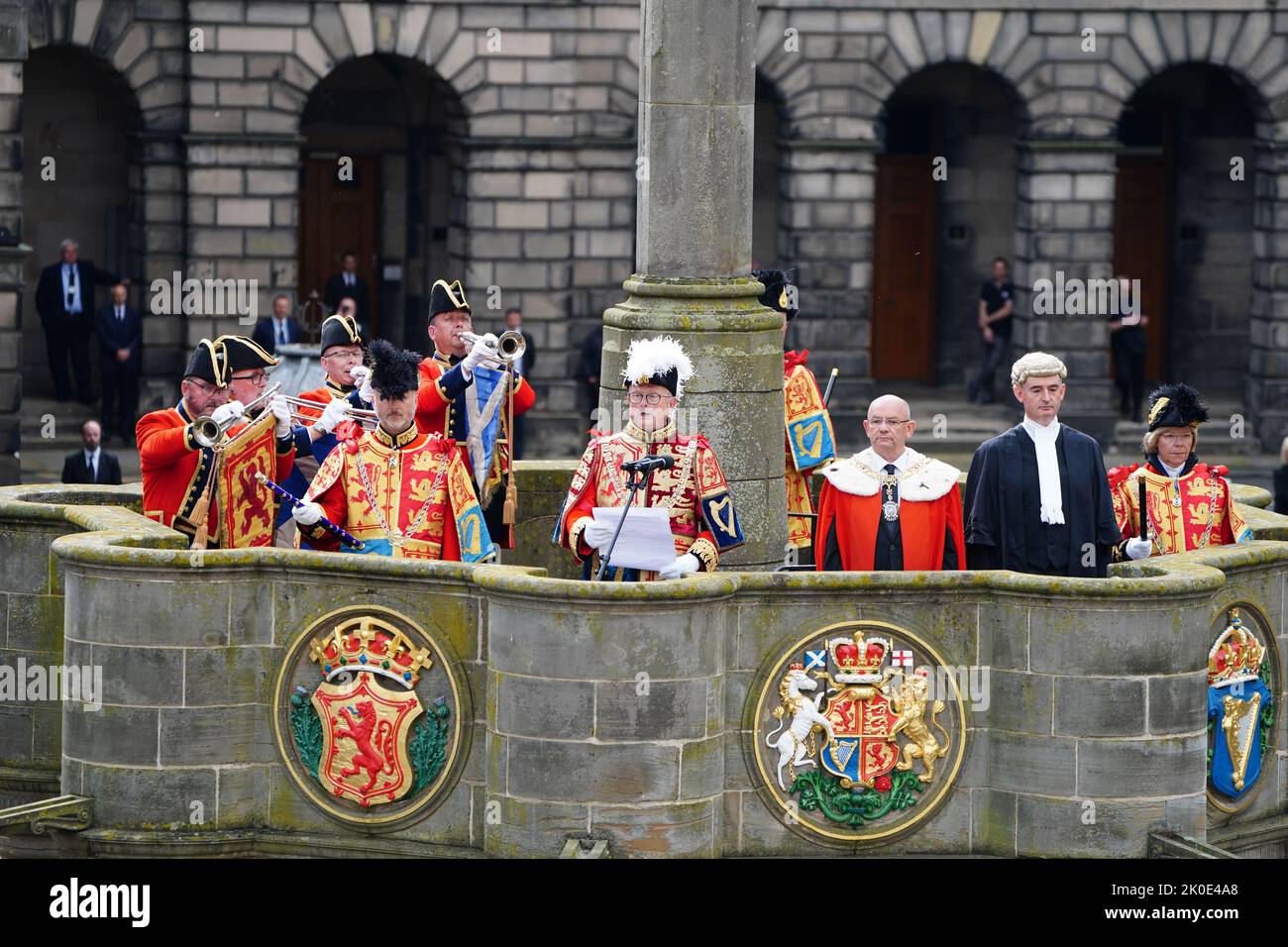 The Lord Lyon King of Arms during an Accession Proclamation Ceremony at
