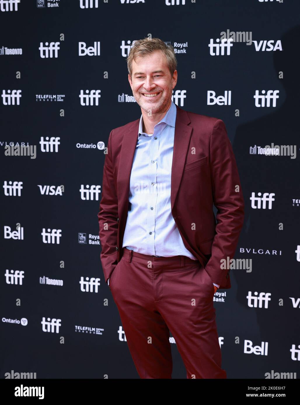 Mark Duplass attends the'Biosphere' Premium Showing at the Toronto International Film Festival at the Princess of Wales Theatre Stock Photo