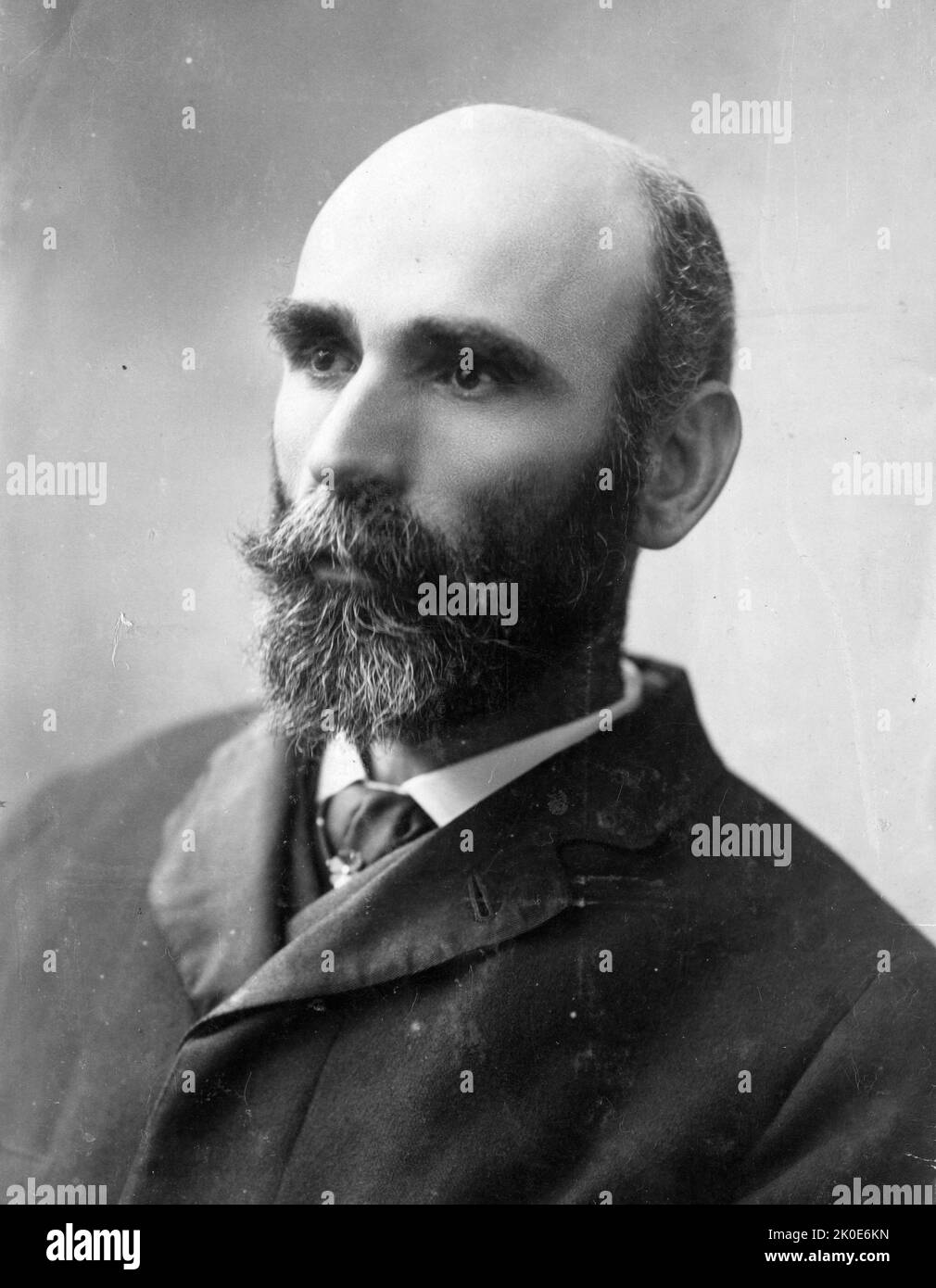 Michael Davitt (1846 - 1906) Irish republican activist for Home Rule and land reform. He began his career as an organiser of the Irish Republican Brotherhood, which resisted British rule in Ireland with violence. Convicted of treason felony for arms trafficking in 1870, he served seven years in prison. Upon his release, Davitt pioneered the New Departure strategy of cooperation between the physical-force and constitutional wings of Irish nationalism on the issue of land reform. Stock Photo