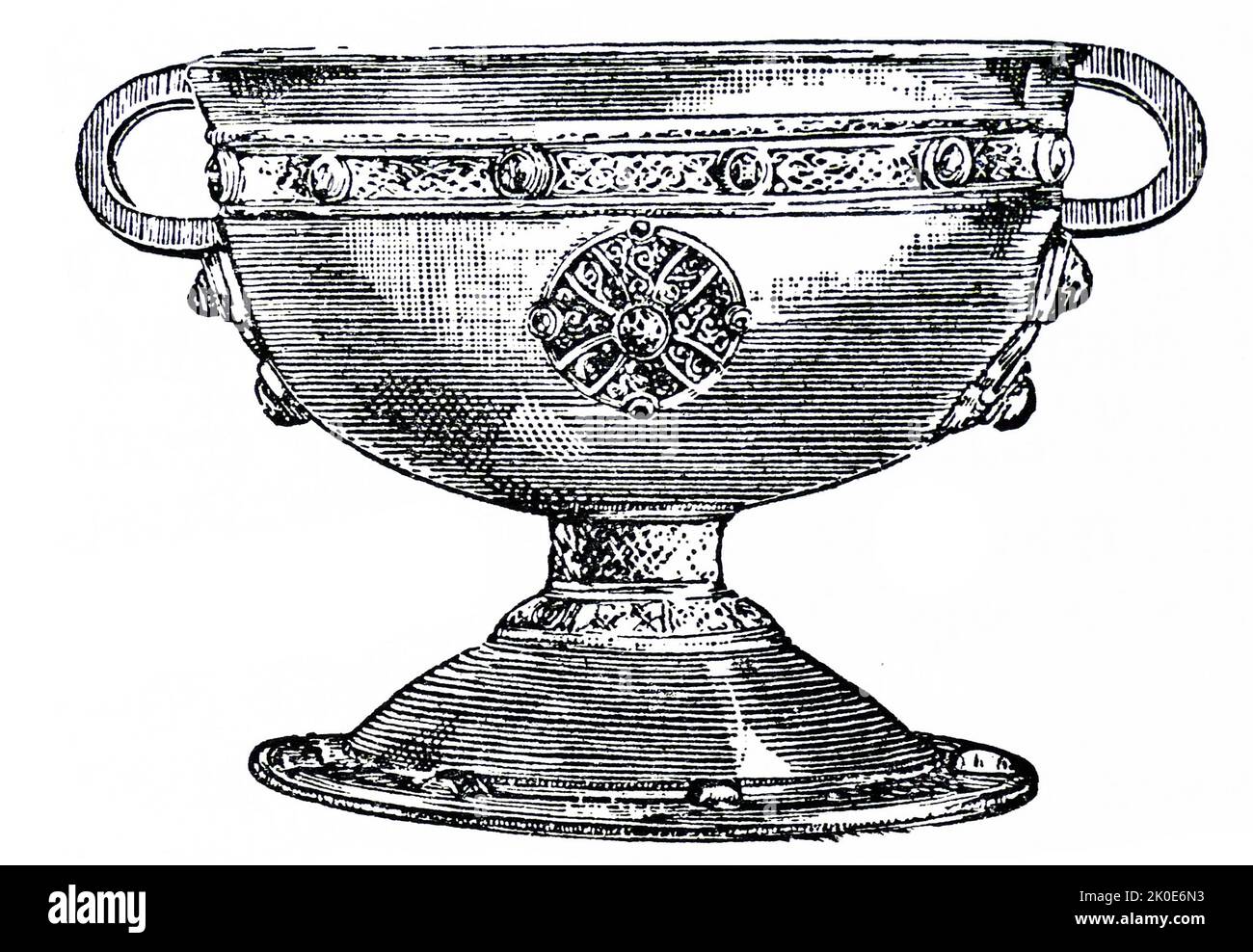 The Ardagh Chalice, from the Ardagh Hoard, of metalwork from the 8th