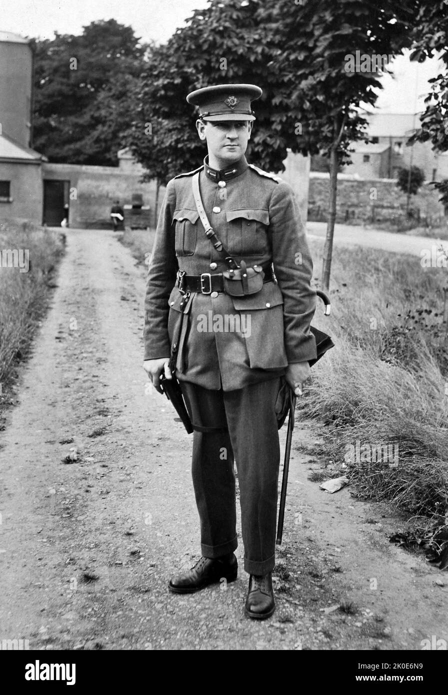 Michael Collins (1890 - 1922) Irish revolutionary, soldier and politician who was a leading figure in the early-20th century struggle for Irish independence. He was Chairman of the Provisional Government of the Irish Free State from January 1922, and commander-in-chief of the National Army from July until his death in an ambush in August 1922, during the Civil War. Stock Photo