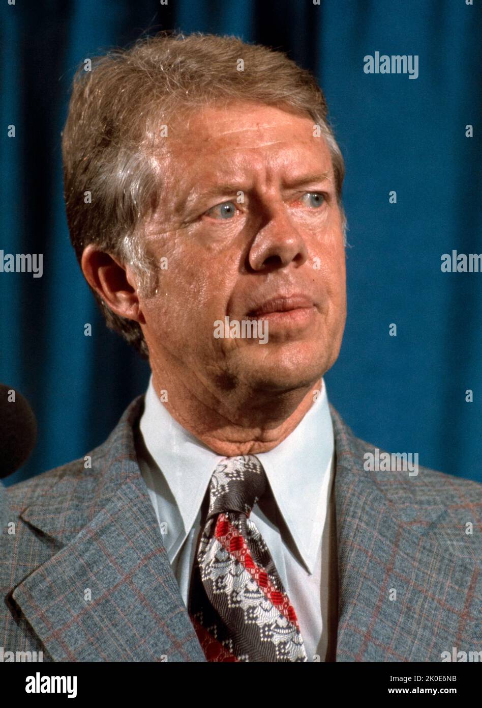 James Earl Carter Jr. (born October 1, 1924) American politician who served as the 39th president of the United States from 1977 to 1981. A member of the Democratic Party, he previously served as the 76th governor of Georgia from 1971 to 1975 and as a Georgia State senator from 1963 to 1967. Stock Photo