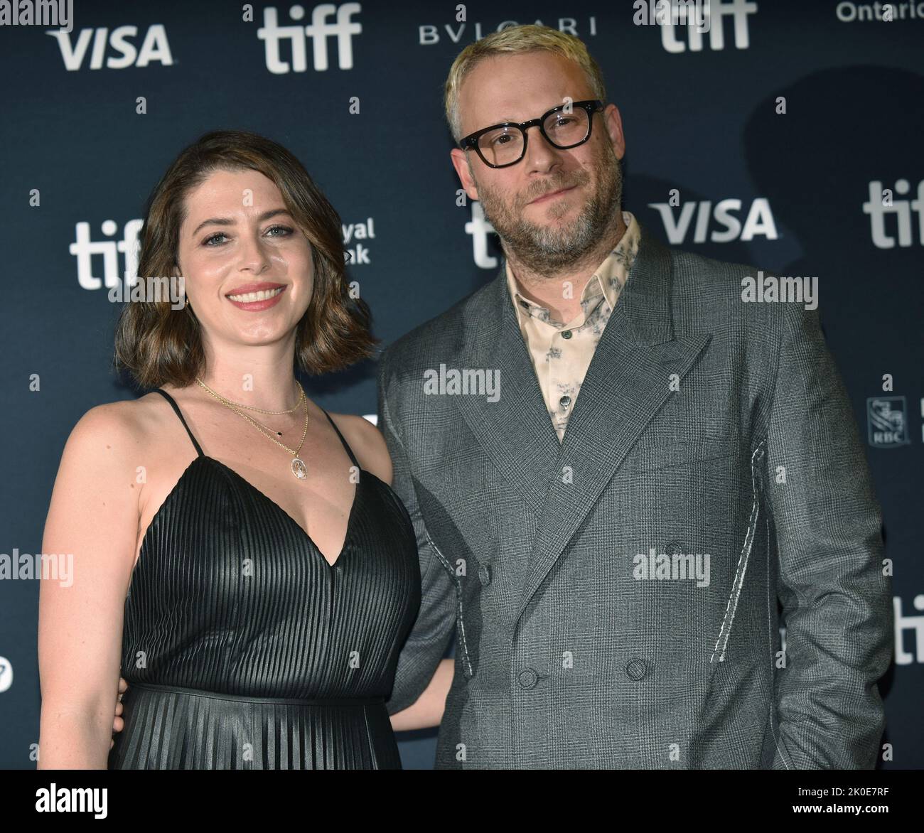 Toronto, Canada. 10th Sep, 2022. Seth Rogen (R) and his wife Lauren Miller Rogen attend the world premiere of 'The Fabelmans' at the Princess of Wales Theatre during the Toronto International Film Festival in Toronto, Canada on September 10, 2022. Photo by Chris Chew/UPI Credit: UPI/Alamy Live News Stock Photo