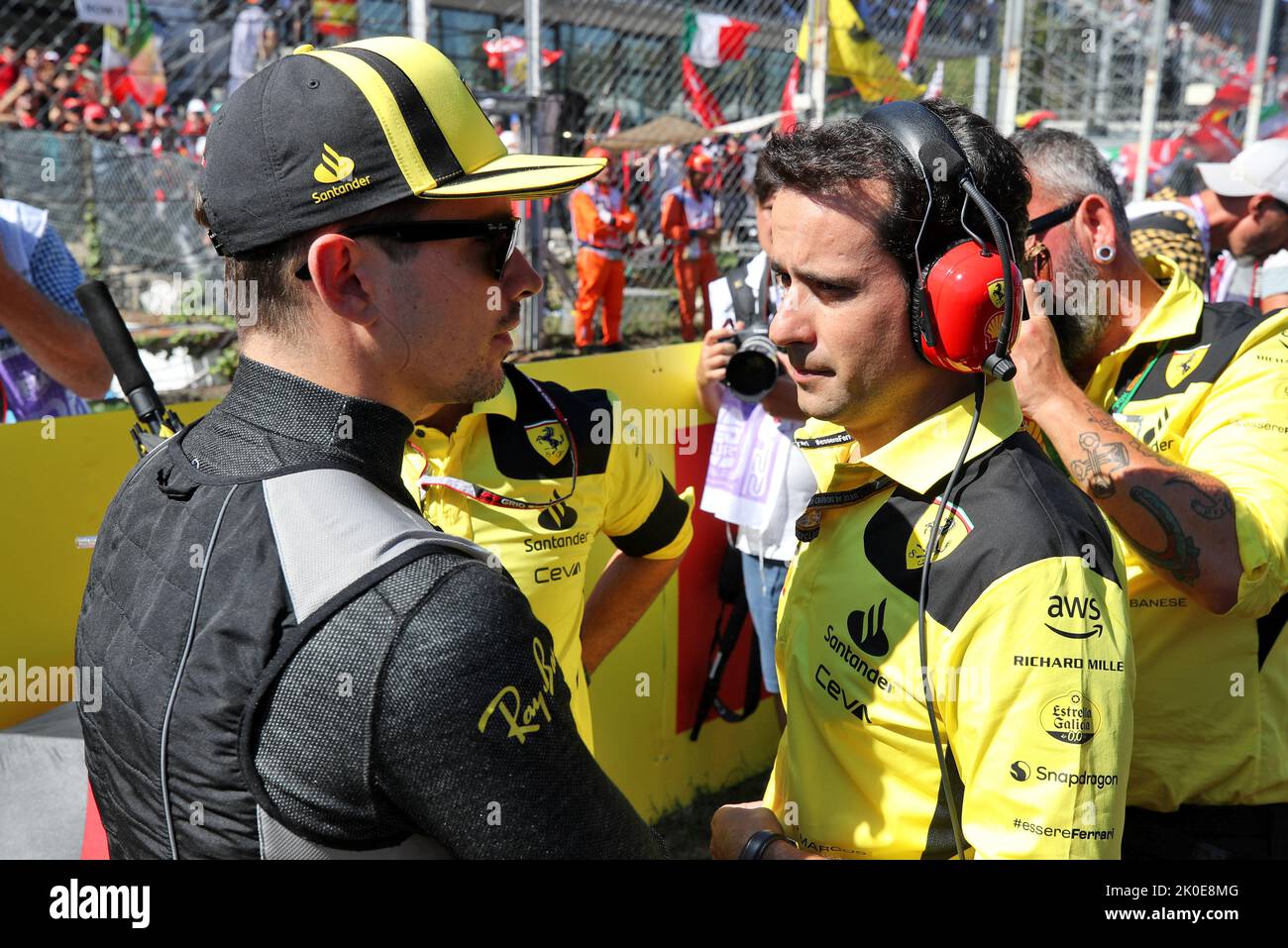 Monza, Italy. 11th Sep, 2022. Charles Leclerc (MON) Ferrari on the grid. Italian Grand Prix, Sunday 11th September 2022. Monza Italy. Credit: James Moy/Alamy Live News Stock Photo