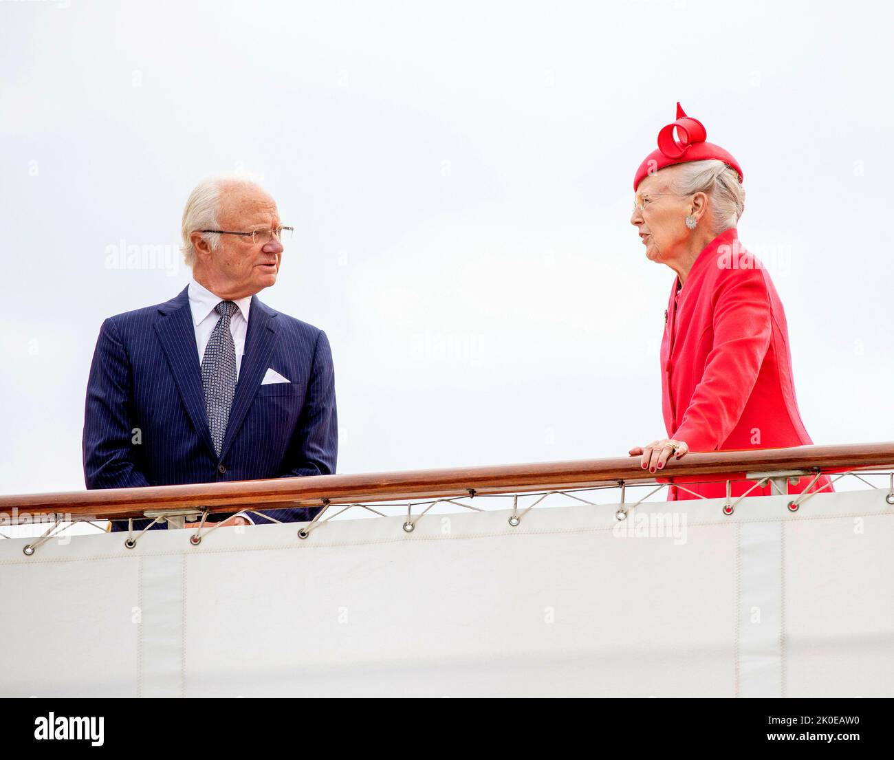 Queen Margrethe of Denmark and King Carl Gustaf of Sweden, at The Royal
