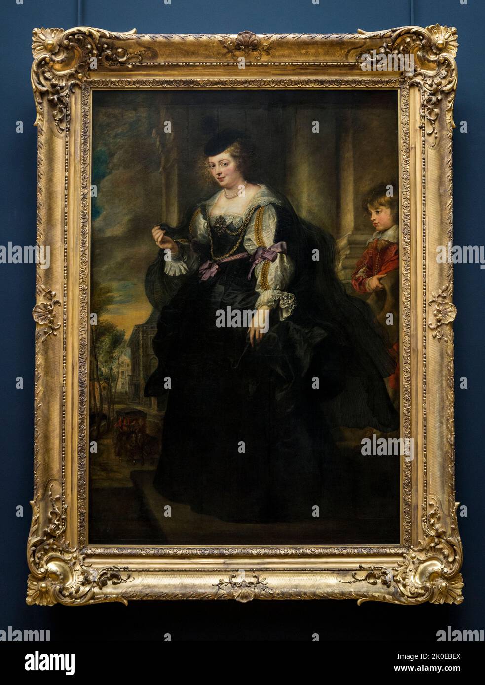 Portrait of the artist's wife, by Peter Paul Rubens, Louvre Museum, the