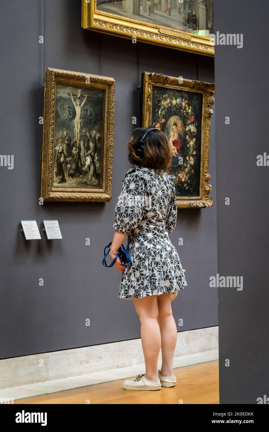 Paintings in the North Europe gallery, Dutch Art, 17th century, Louvre Museum, the world's most-visited museum, and a historic landmark in Paris, Fran Stock Photo