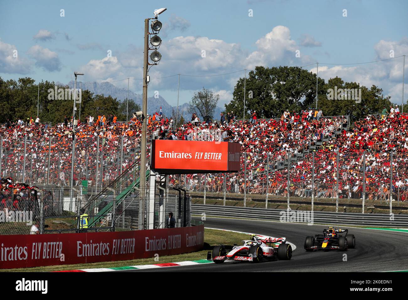 Monza, Italy. 11th Sep, 2022. Mick Schumacher (GER) Haas VF-22. Italian Grand Prix, Sunday 11th September 2022. Monza Italy. Credit: James Moy/Alamy Live News Stock Photo