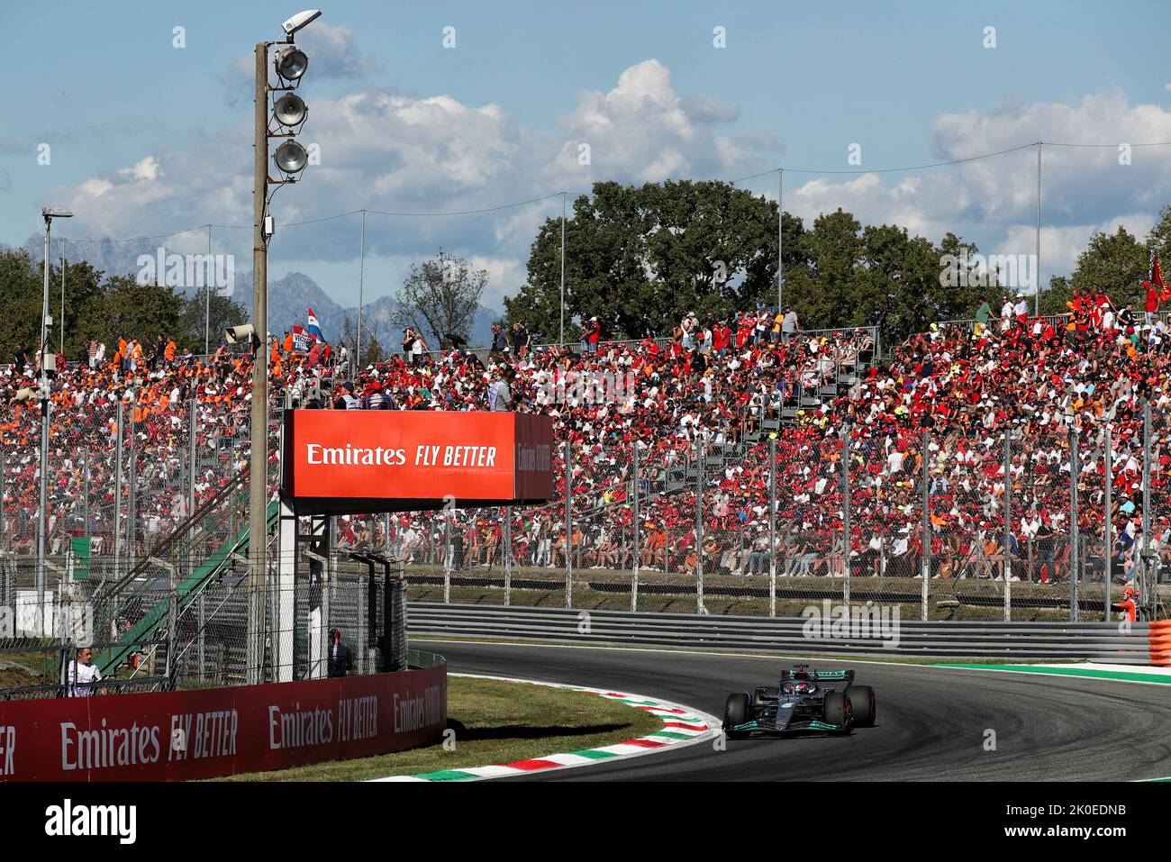 Monza, Italy. 11th Sep, 2022. George Russell (GBR) Mercedes AMG F1 W13. Italian Grand Prix, Sunday 11th September 2022. Monza Italy. Credit: James Moy/Alamy Live News Stock Photo