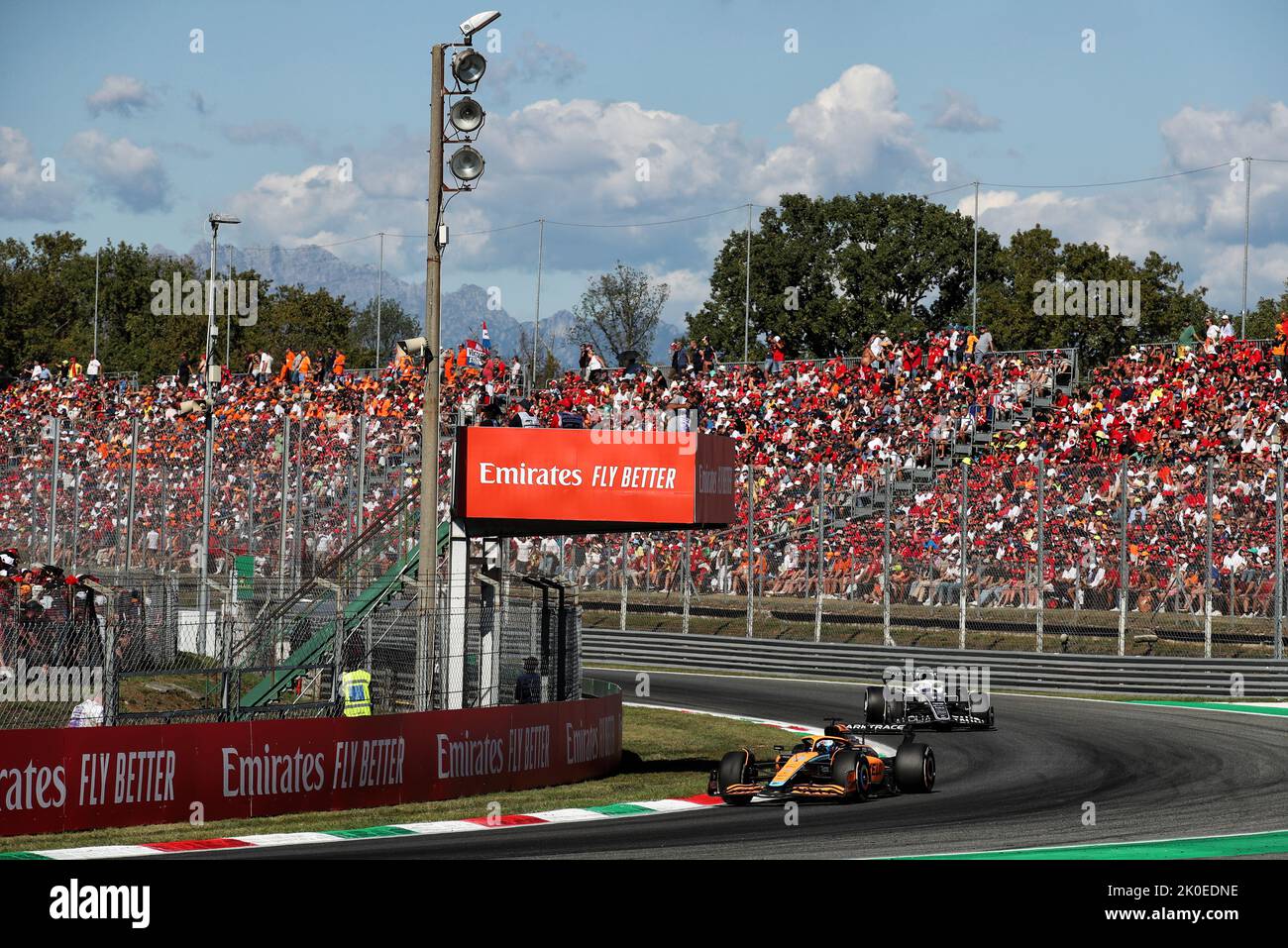 Monza, Italy. 11th Sep, 2022. Daniel Ricciardo (AUS) McLaren MCL36. Italian Grand Prix, Sunday 11th September 2022. Monza Italy. Credit: James Moy/Alamy Live News Stock Photo