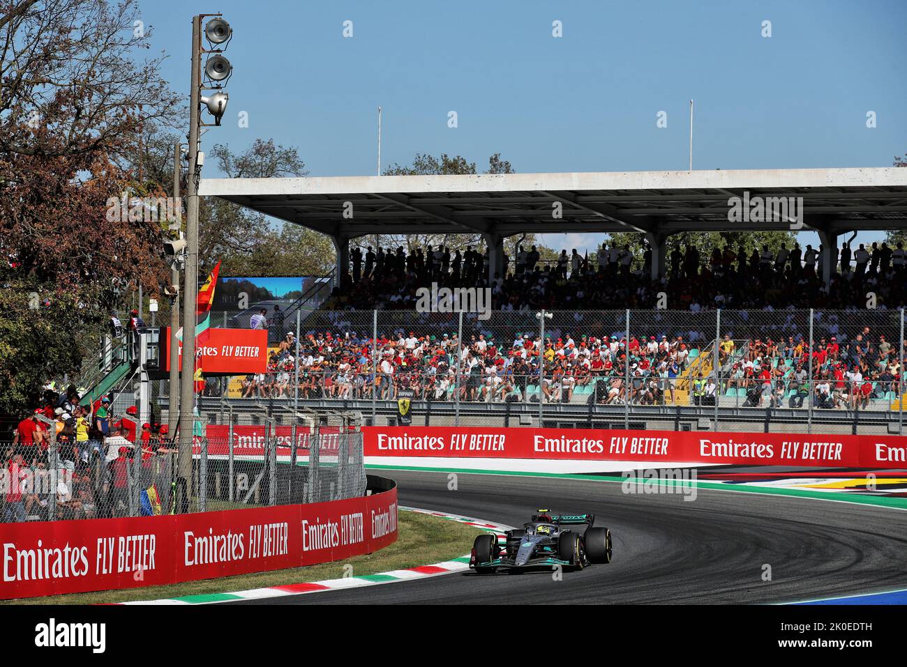 Monza, Italy. 11th Sep, 2022. Lewis Hamilton (GBR) Mercedes AMG F1 W13. Italian Grand Prix, Sunday 11th September 2022. Monza Italy. Credit: James Moy/Alamy Live News Stock Photo